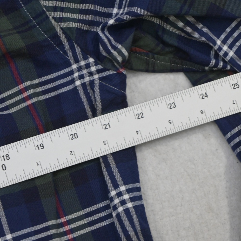 Ralph Lauren Button Up Mens M Classic Fit Blue Green Plaid Long Sleeve Pony Logo - Picture 10 of 12